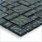 Iridescent Clear Glass Pool Tile Charcoal Mixed