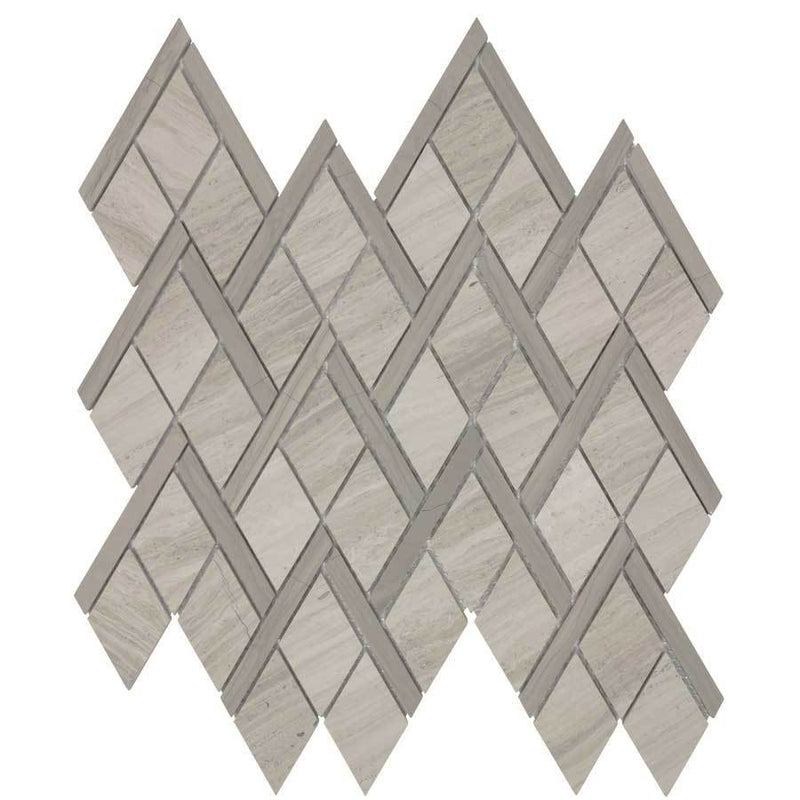 Mediterranean Stone Mosaic Tile Grey Gables