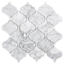 Mediterranean Stone Mosaic Tile White Arabesque