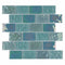 Iridescent Glass Tile Summer Sea Foam 2 x 3
