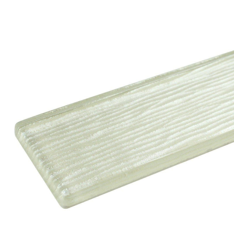 Glass Subway Tile Linen Ivory 2x8