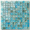Clear Glass Mosaic Tile Stained Ocean Blue 1 x 1