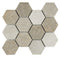 Hexagon Limestone Mosaic Tile Grey