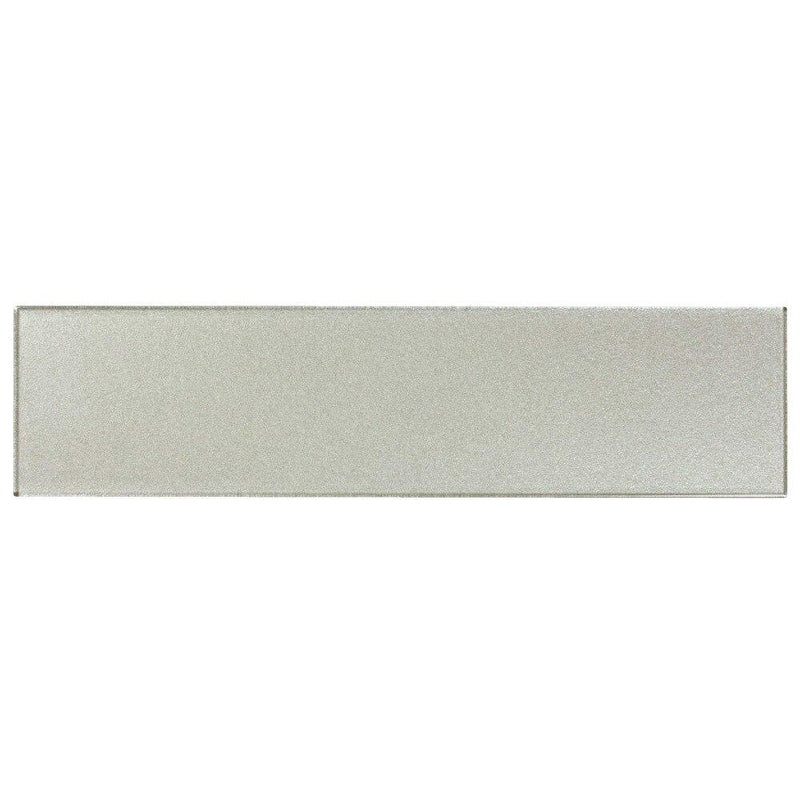 Glass Subway Tile Silver 3x12