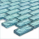 Iridescent Clear Glass Pool Tile Aqua 1x2 for swimming pool, spas, and pool waterline