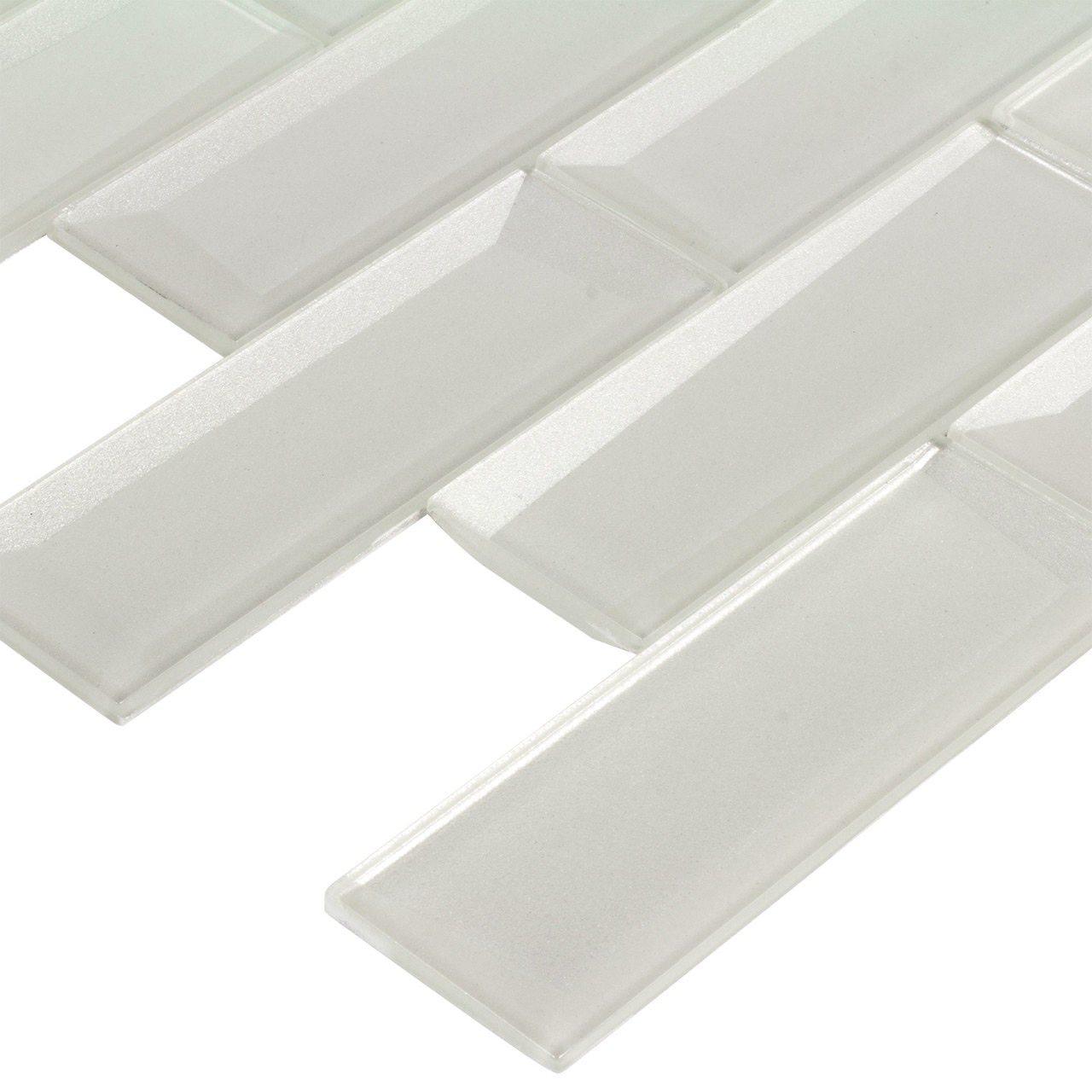 Glass Wall Tile Dimension White 2x6