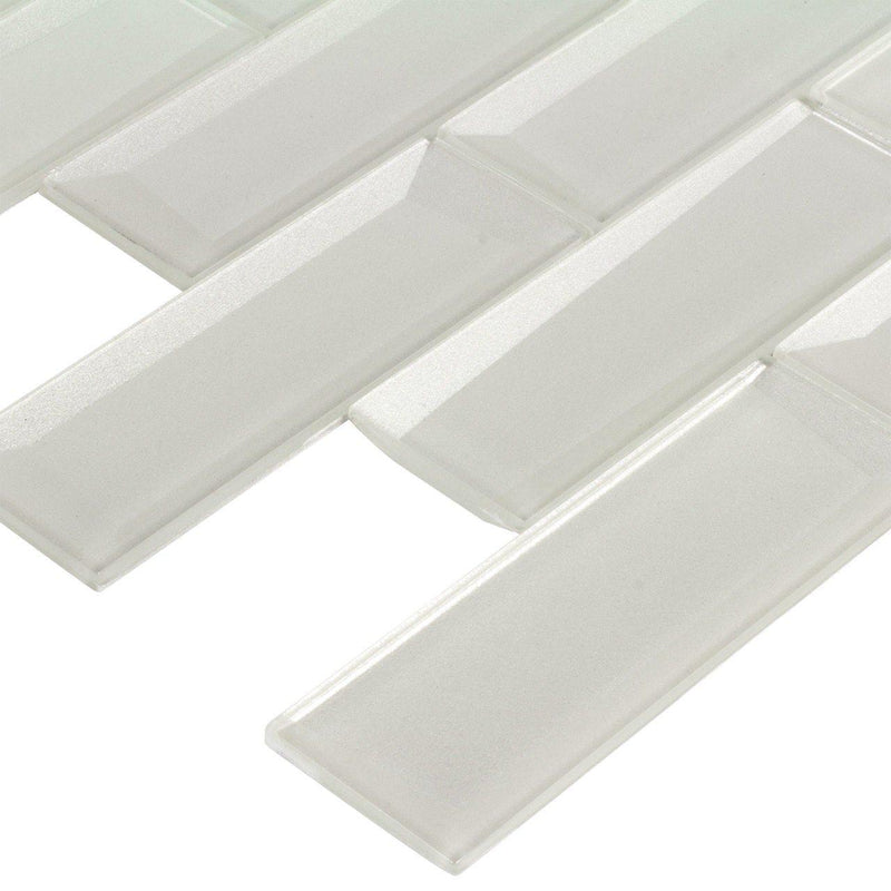 Glass Wall Tile Dimension White 2x6