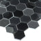 Glass Mosaic Tile Hexagon Black
