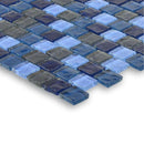 Glass Pool Mosaic Tile Charcoal Blue 1 x 1 for waterline