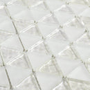 Glass Mosaic Tile Triangle White Pearl