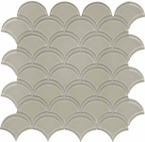 Glass Mosaic Tile Scallop Jasmine