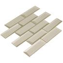 Glass Wall Tile Dimension Champagne 2x6