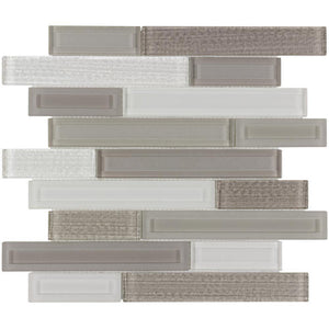 Glass Mosaic Tile Etched Taupe