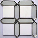 Mirror and Stone Waterjet Mosaic Tile Silver