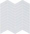 Glass Mosaic Tile Chevron Extra White