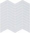 Glass Mosaic Tile Chevron Extra White