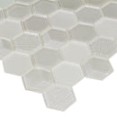 Glass Mosaic Tile Hexagon White