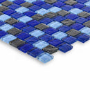Glass Pool Mosaic Tile Charcoal Cobalt 1 x 1 for waterlines