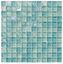 Glass Pool Mosaic Tile Sea Foam Blend 1 x 1