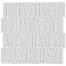 Glass Mosaic Tile Geometric White