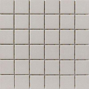 Light Gray Porcelain Mosaic Tile Matte Finish 2 x 2