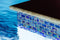Iridescent Pool Glass Tile Cobalt 1x2