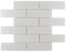 Glass Subway Tile Contemporary Almond 2x6