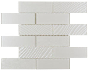 Glass Subway Tile Contemporary Almond 2x6