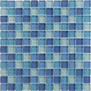 Glass Mosaic Tile South Pacific Blend 1 x 1
