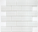 Subway Glass Tile Simplicity White 2x4