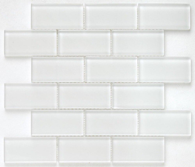 Subway Glass Tile Simplicity White 2x4