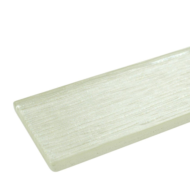 Glass Subway Tile Linen Ivory 2x8