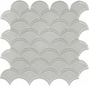 Glass Mosaic Tile Scallop White Moderne