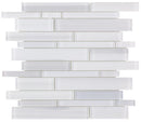 Random Glass Mosaic Tile Linear Branco