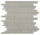 Glass Mosaic Tile Strip French Gray