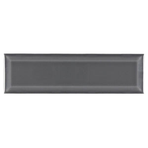 Subway Ceramic Tile Charcoal Beveled 3 x 10