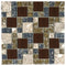 Crackled Glass Mosaic Tile French Pattern Maple