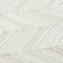 Glass Mosaic Tile Chevron Ivory