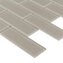 Glass Subway Tile Metropole Khaki 2x6