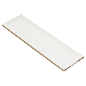 Subway Ceramic Tile White Matte Beveled 3 x 10