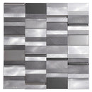Aluminum Tile Silver Mix Modern Pattern