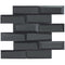 Glass Wall Tile Dimension Black 2x6