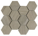 Hexagon Haisa Marble Mosaic Tile Dark