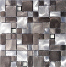 Brushed Aluminum Glass Tile Puzzle Blend