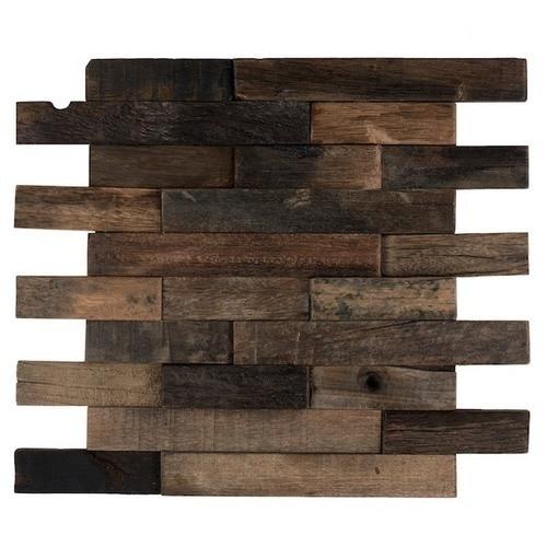 Reclaimed Boatwood Mosaic Tile Linear