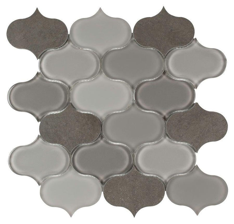 Provenzale Glass Stone Mosaic Tile Gray