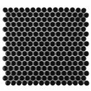 Penny Round Tile Black Bright
