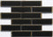 Glass Subway Tile Inverted Bevel Mirror Black 2x6