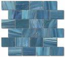 Glass Mosaic Tile Water Art Teal 2x3