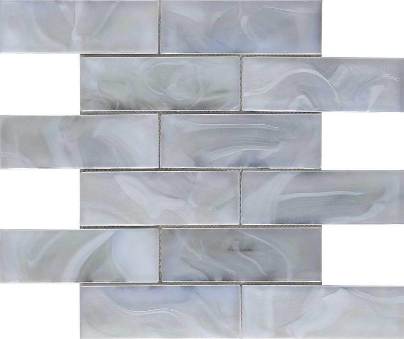 Liquified Glass Tile Pearl 2 x 6